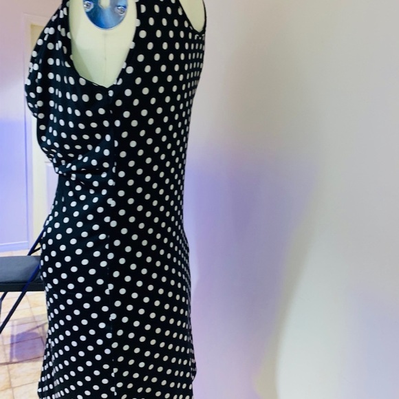 Diklakedem polka dots black & white dress size M - Picture 3 of 5